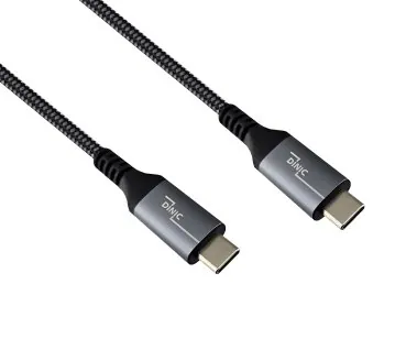 DINIC USB C 4.0 Kabel, 240W PD, 40Gbps, 1,5m Typ C auf C, Alu Stecker, Nylon Kabel, DINIC Box